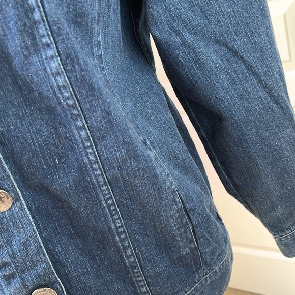 Denim & Co Jean Jacket with Embroidery and Beaded details - Picture 9 of 11